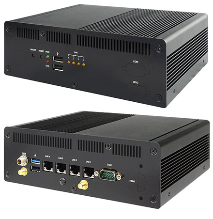 Jetway HBFDF13i-6412-B (Intel Elkhart Lake) [4x Intel� i225V 2.5GbE, Fanless, WLAN]